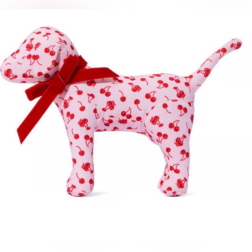 PINK Victoria’s Secret Galentine’s Day Mini Dog; Cherry Pink Dog Plush